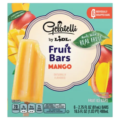 Gelatelli Frozen Mango Fruit Bars^Lidl Clearance