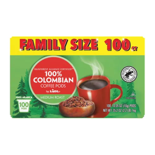 Single Serve 100% Colombian Coffee Pods, Family Size^Lidl Discount